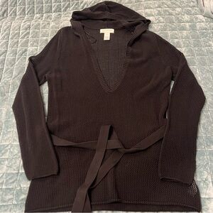 Jones New York Black Knit Cover Up/Sweater